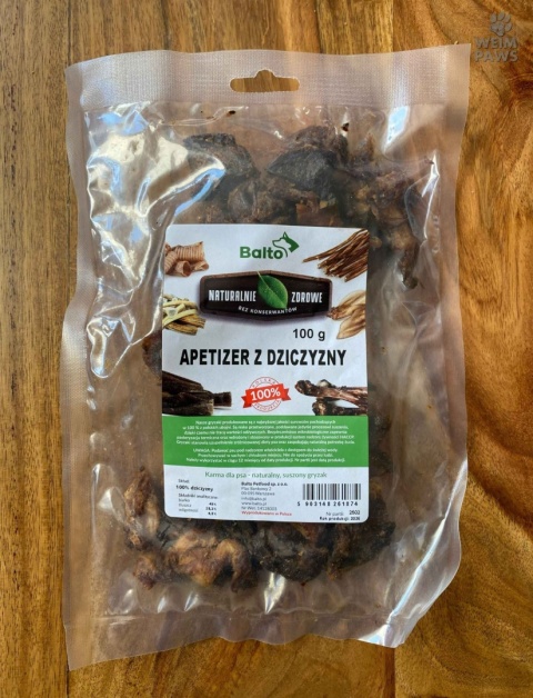 Apetizer z Dziczyzny dla Psa 100 g - Naturalny Dodatek do Karmy