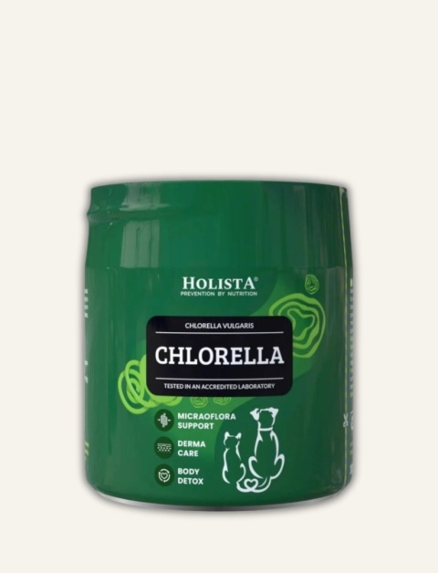 Chlorella dla psa i kota 100g - naturalny suplement detoksykujący