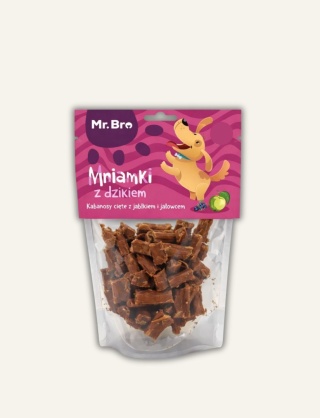 DZIK - Przysmaki treningowe z dzika dla psa 80 g - Mr. Bro suszone powietrzem