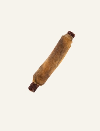 JELEŃ - Hot Dog dla psa - królik z granatem w skórze jelenia 2 szt.