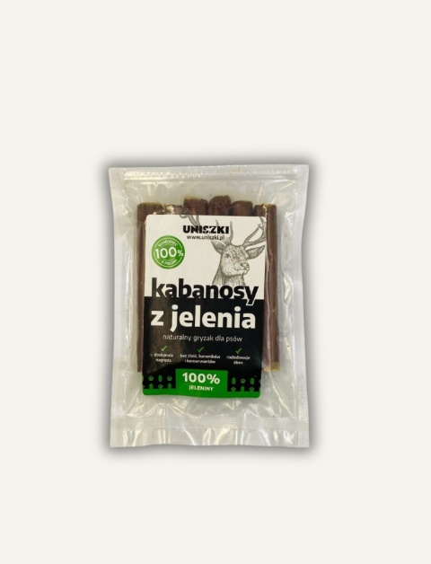Naturalne kabanosy z jelenia dla psa - zdrowy gryzak z dziczyzny 100%