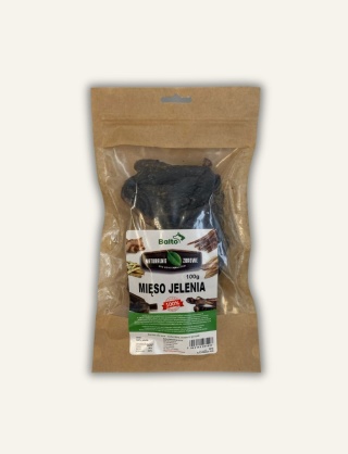JELEŃ - mięso jelenia w kawałkach,naturalny przysmak 100g