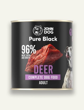John Dog Pure Black Jeleń - monobiałkowa karma mokra dla psa, 800 g