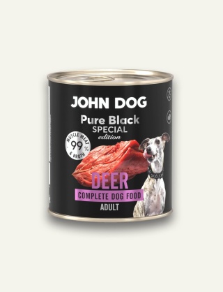 John Dog Pure Black Special Edition Jeleń - karma mokra dla psa 800 g