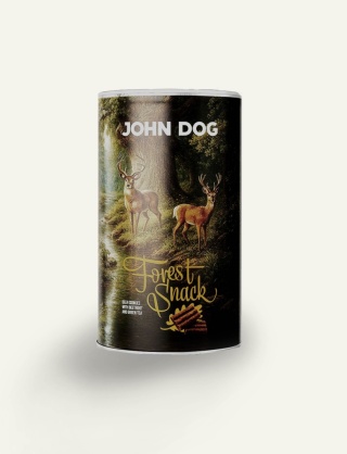 John Dog ciastka z jelenia dla psa Forest Snack Tuba 400 g