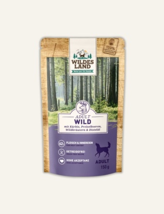 Karma mokra dla psa z dziczyzną, dynią i żurawiną 150 g - Wildes Land Dog Wild