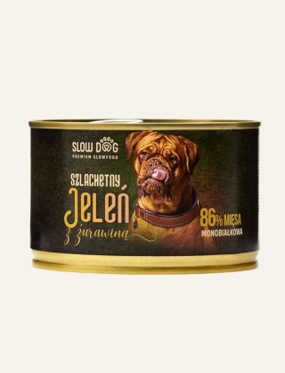 Karma mokra dla psa z jeleniem i żurawiną 410 g - Slow Dog