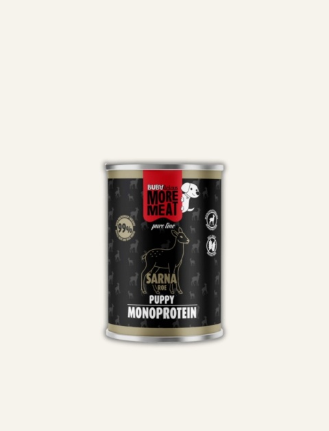 Karma mokra dla szczeniąt monoproteinowa sarna 400 g Pure Line BUBAlicious More Meat