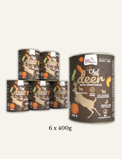 Karma mokra z jelenia dla psa 6 × 400 g - monobiałkowa Syta Micha