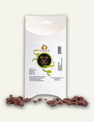 MIRALS Hirsch Snack z jelenia - monobiałkowe przysmaki treningowe dla psa 100 g