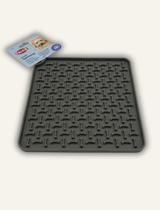 Mata do lizania dla psa Lick'n'Snack 20 × 20 cm - ciemnoszara