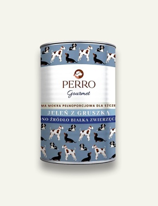 PERRO Gourmet JUNIOR Jeleń z gruszką 400 g - monobiałkowa karma mokra dla szczeniąt