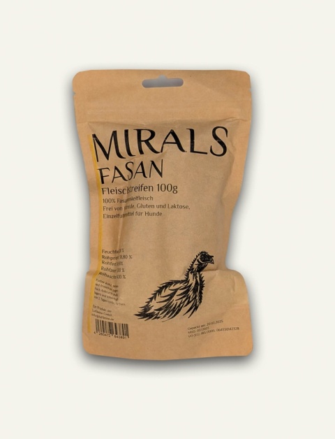 BAŻANT - Paski mięsne z bażanta 100 g - naturalny przysmak dla psa
