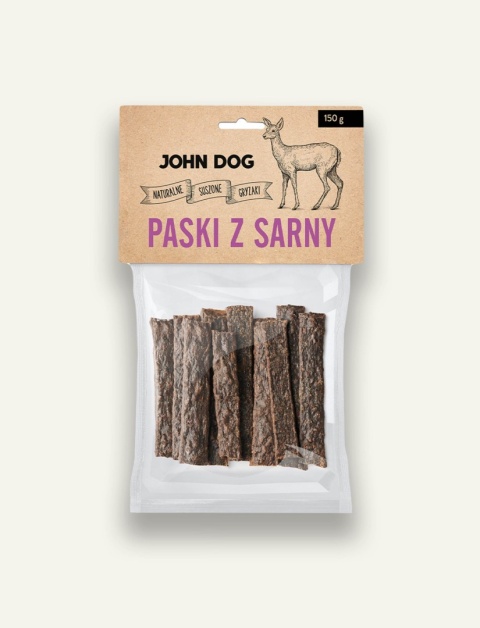 SARNA - Paski mięsne z sarny 150 g - naturalny przysmak dla psa