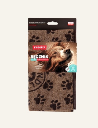 Ręcznik dla psa i kota 30x80 cm ZWOLTEX Best Friend brązowy