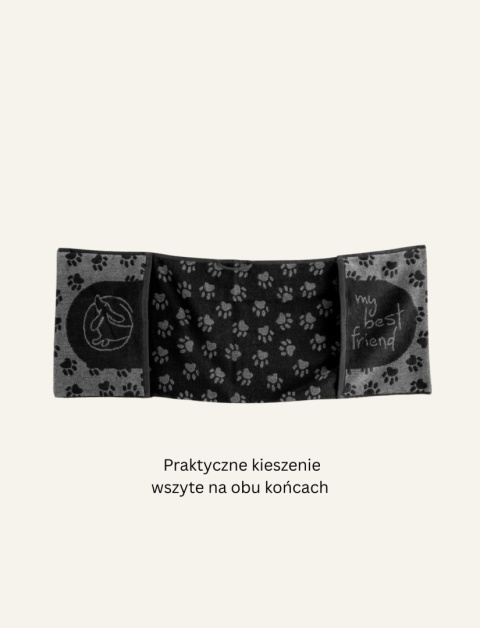 Ręcznik dla psa i kota 30x80 cm ZWOLTEX Best Friend czarny