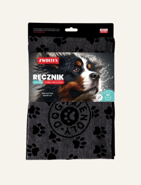 Ręcznik dla psa i kota 50x100 cm ZWOLTEX Best Friend czarny