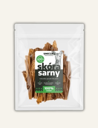 SARNA - Skóra sarny - naturalny gryzak dla psa, 100 g Uniszki