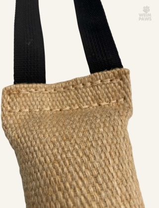 Szarpak z juty dla psa z jednym uchwytem 6 × 28 cm - wąż