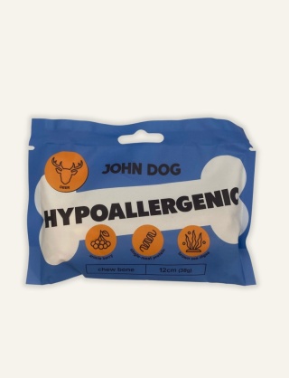 Twardy gryzak dla psa ze skóry jelenia 12 cm - Hypoallergenic John Dog
